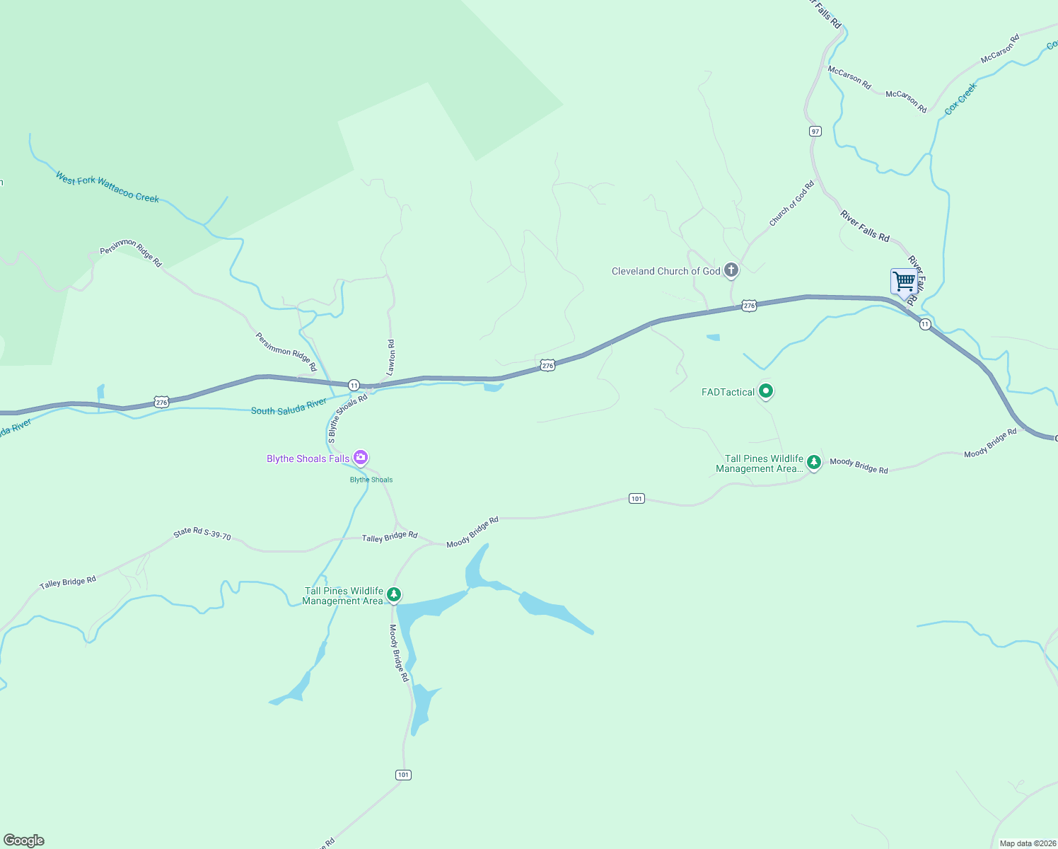 map of restaurants, bars, coffee shops, grocery stores, and more near 40 Durango Road in Cleveland