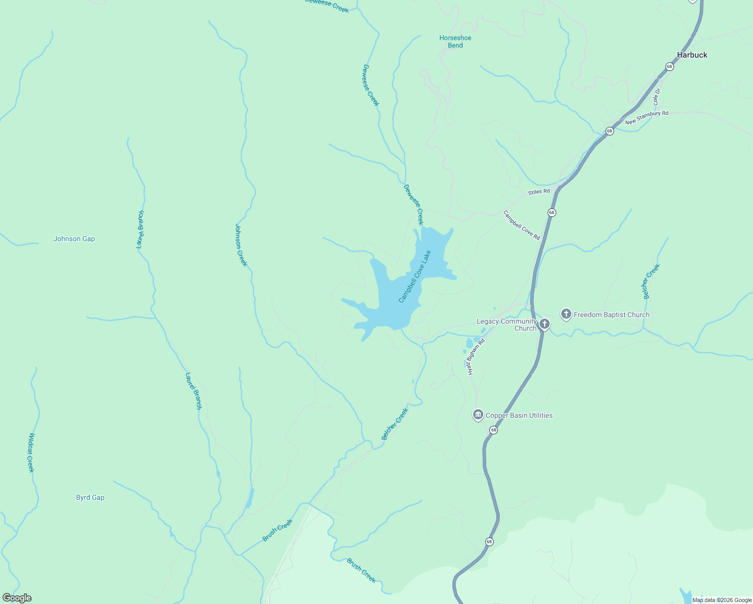 map of restaurants, bars, coffee shops, grocery stores, and more near 131 Honeysuckle Cove Rd in Turtletown
