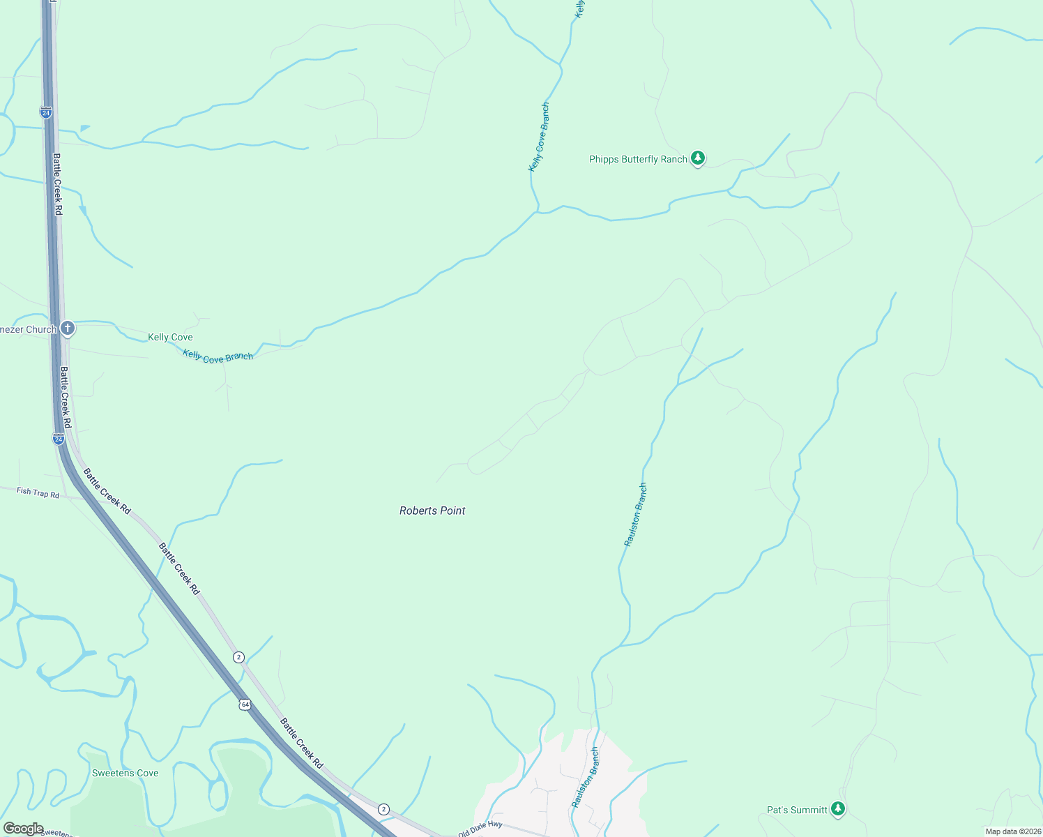 map of restaurants, bars, coffee shops, grocery stores, and more near Sunset Circle in Marion County