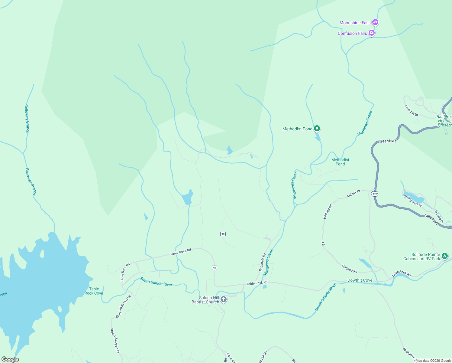 map of restaurants, bars, coffee shops, grocery stores, and more near 112 Matthews Creek Lane in Cleveland