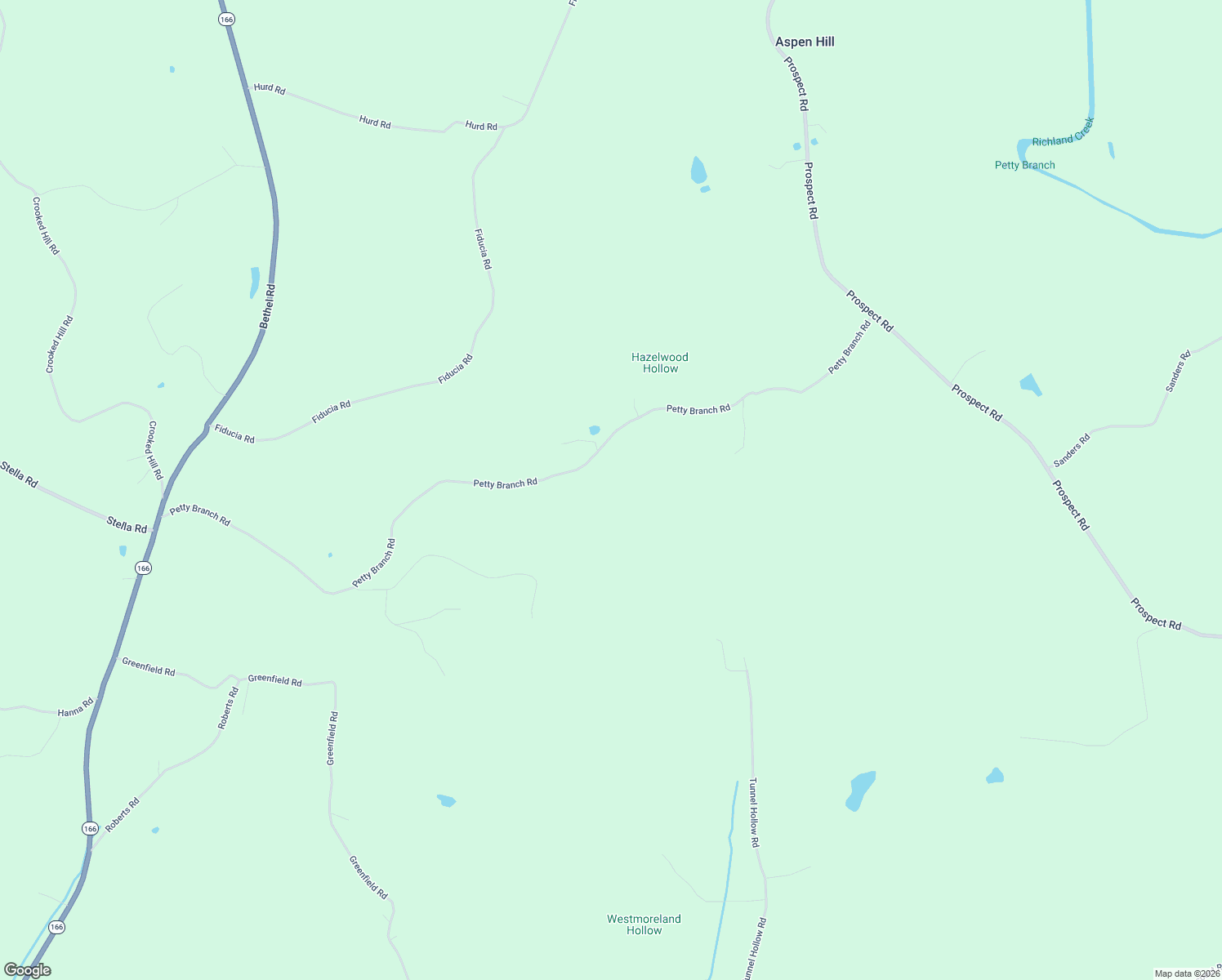map of restaurants, bars, coffee shops, grocery stores, and more near 1055 Petty Branch Road in Prospect