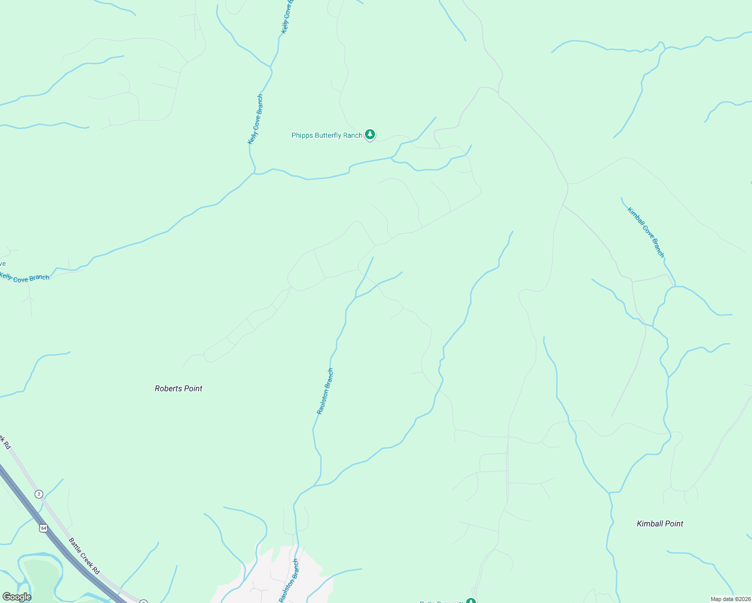 map of restaurants, bars, coffee shops, grocery stores, and more near Raulston Falls Drive in South Pittsburg