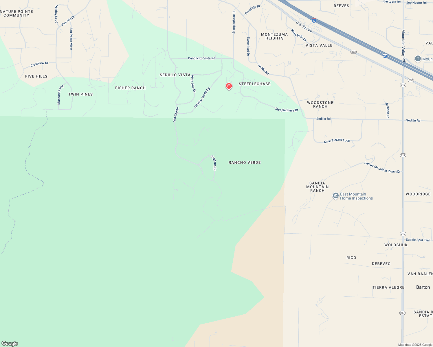 map of restaurants, bars, coffee shops, grocery stores, and more near 4 Teypana Drive in Tijeras