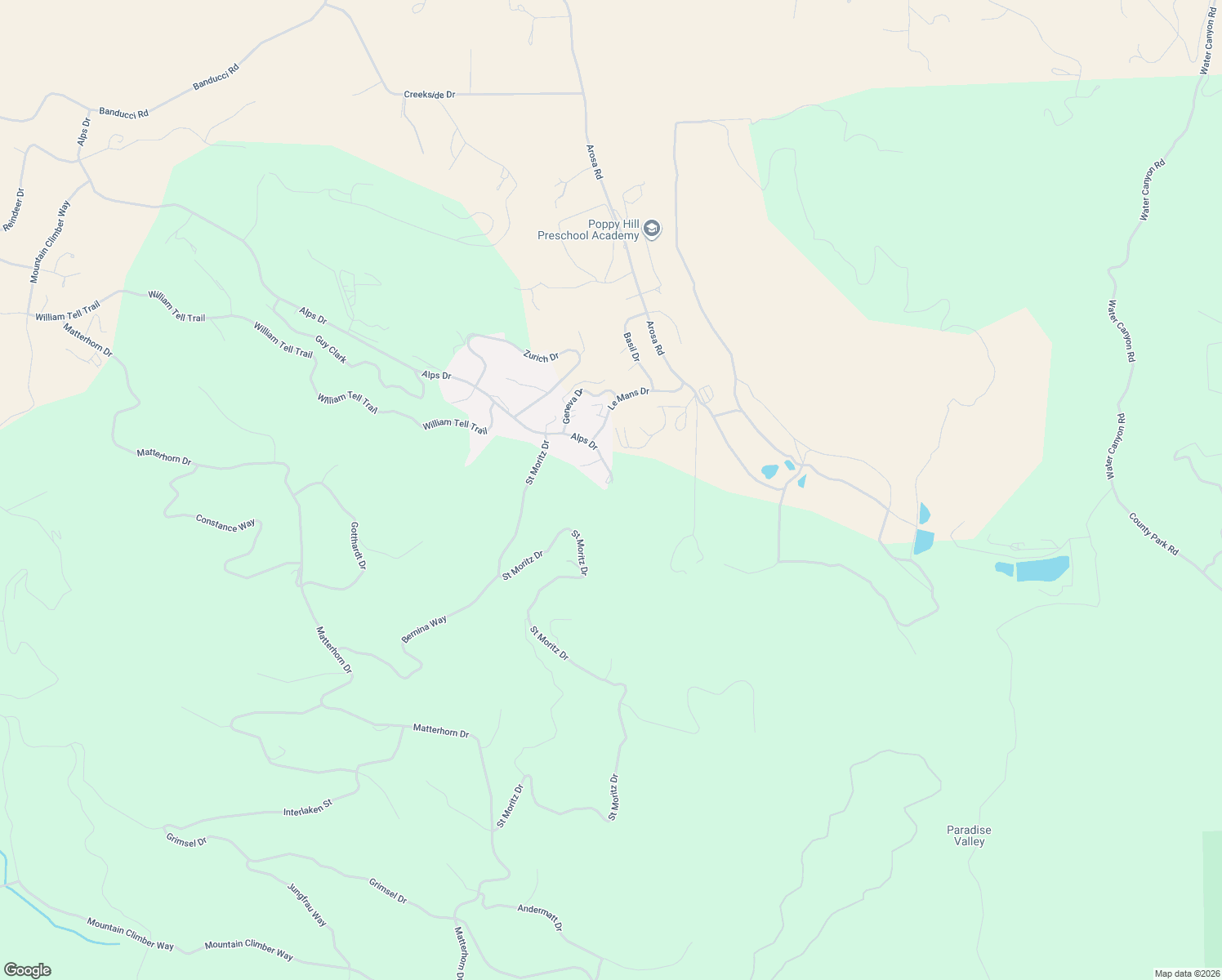 map of restaurants, bars, coffee shops, grocery stores, and more near 17721 Alps Drive in Tehachapi