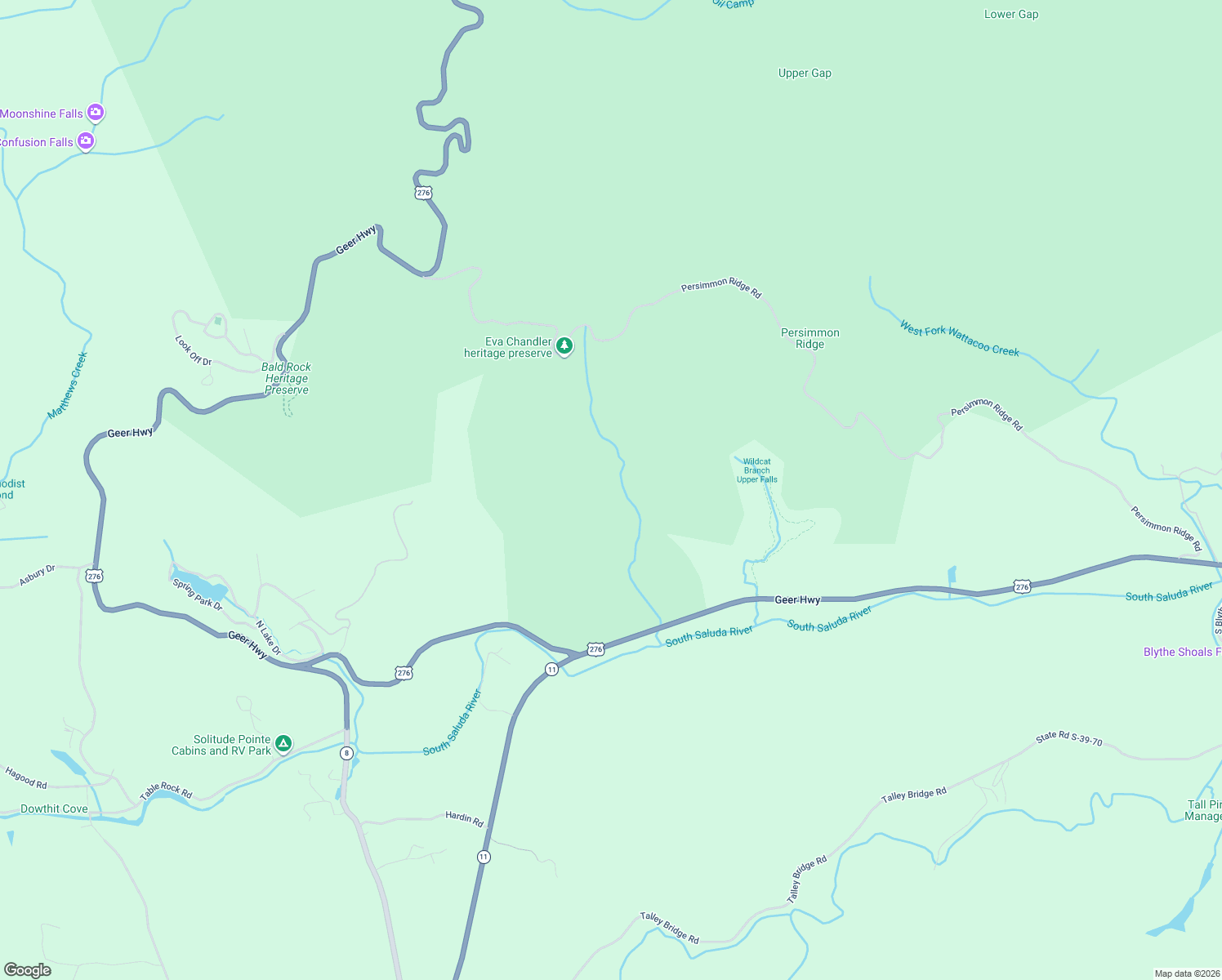 map of restaurants, bars, coffee shops, grocery stores, and more near 36333 Off Geer Highway in Cleveland