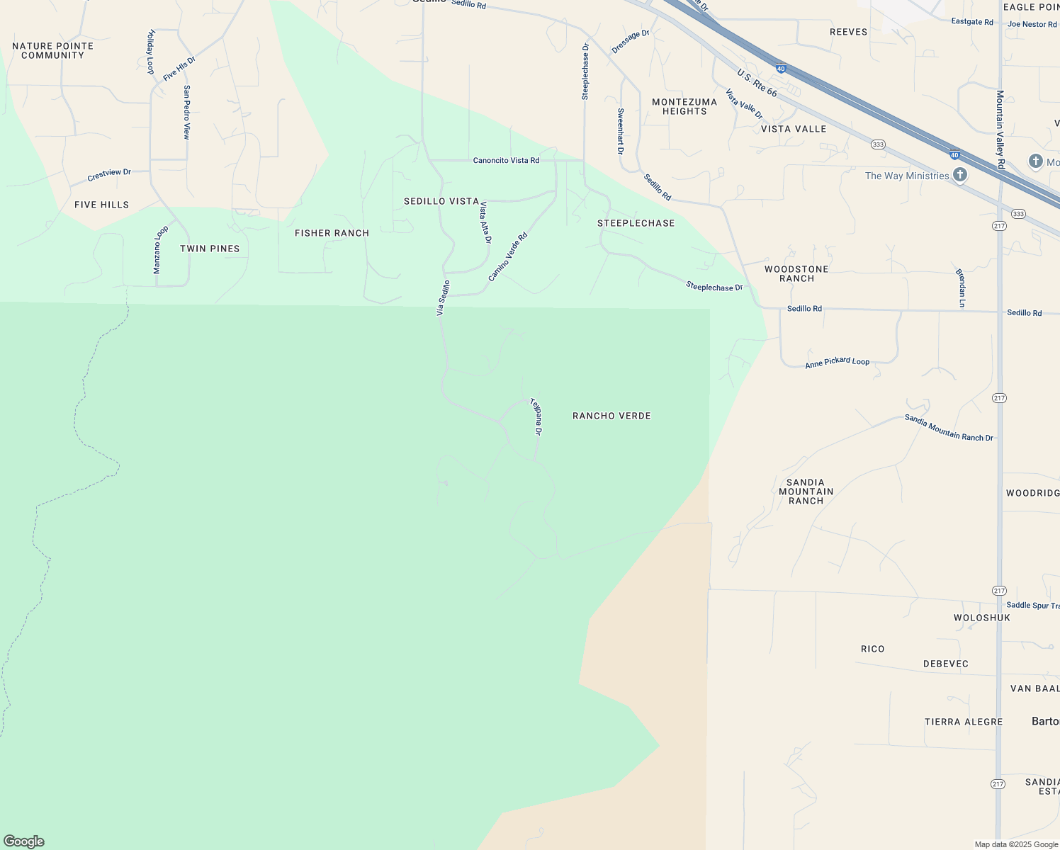 map of restaurants, bars, coffee shops, grocery stores, and more near 15 Teypana Drive in Tijeras