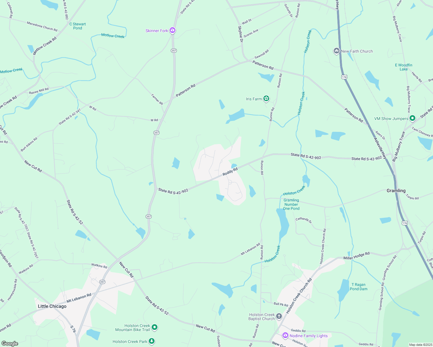 map of restaurants, bars, coffee shops, grocery stores, and more near 1226 Roddy Road in Campobello