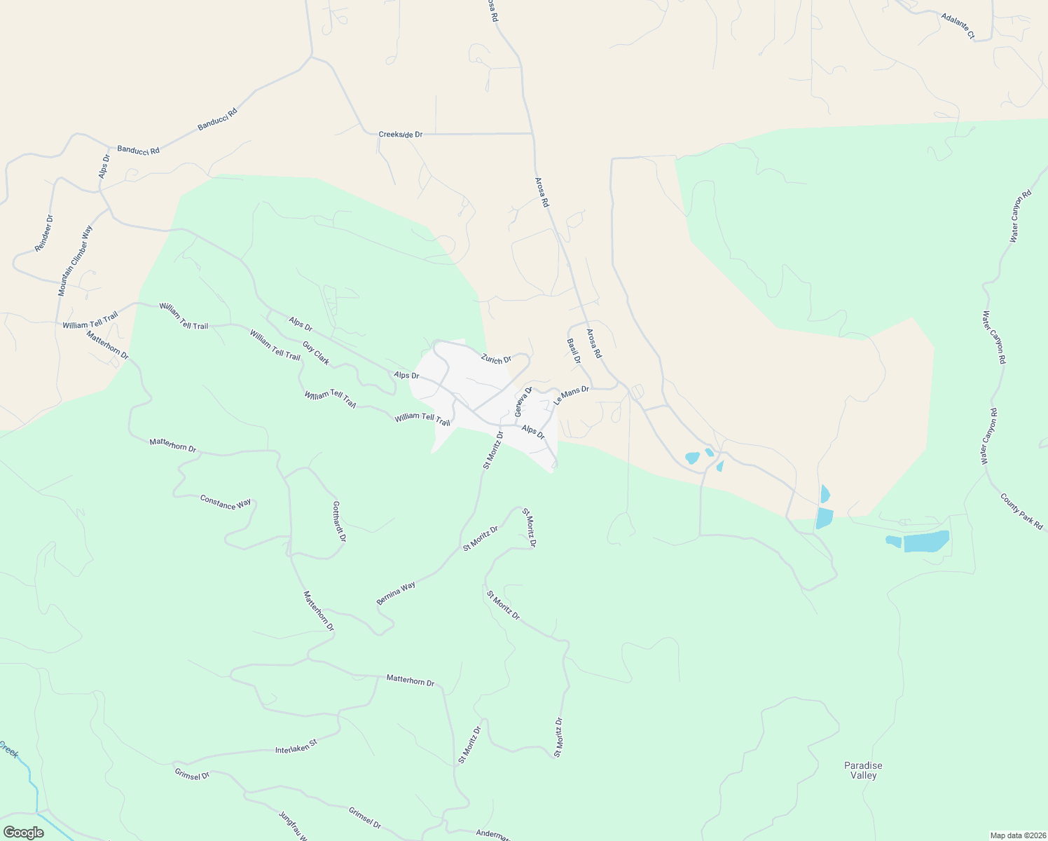 map of restaurants, bars, coffee shops, grocery stores, and more near 17880 Alps Drive in Tehachapi
