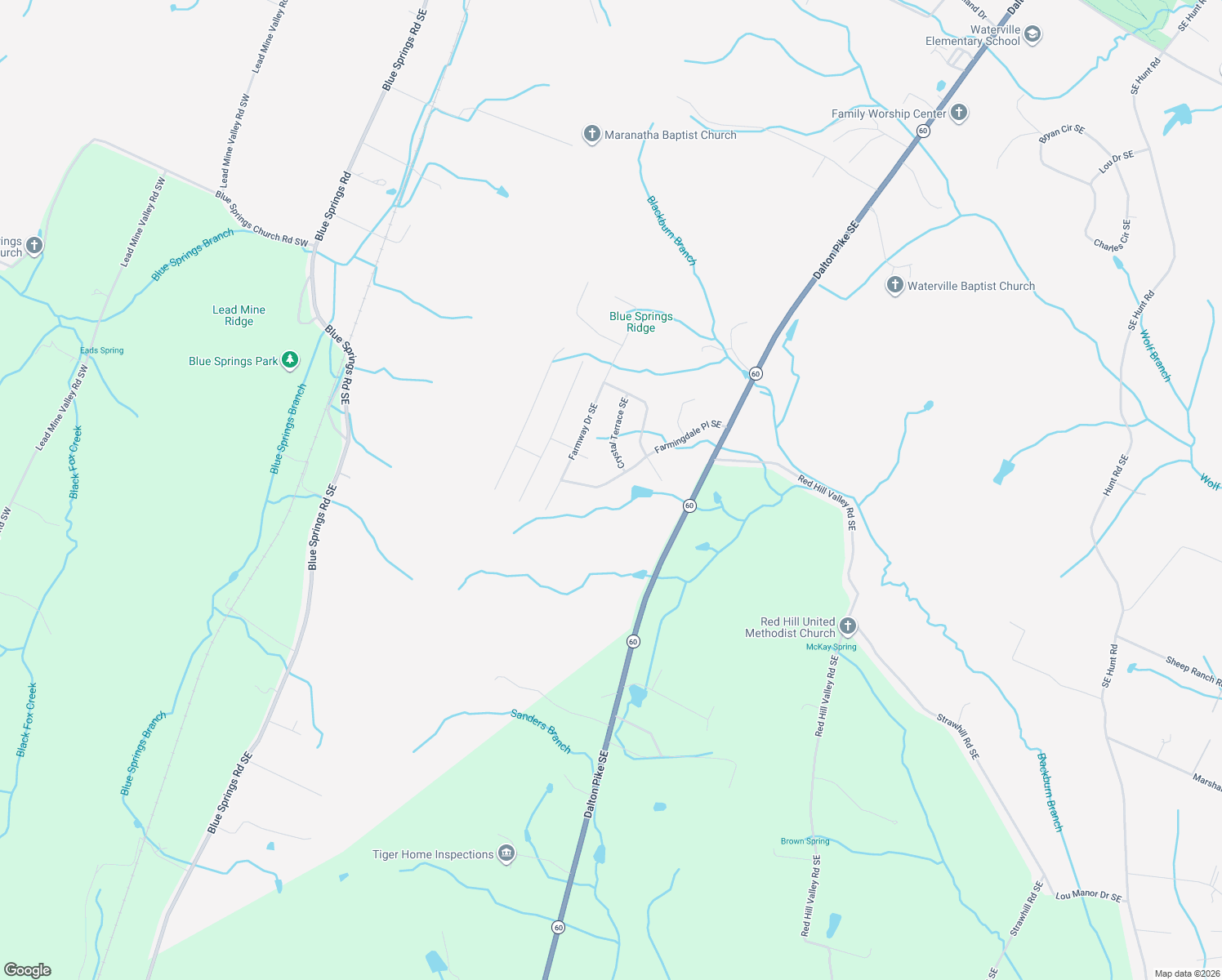 map of restaurants, bars, coffee shops, grocery stores, and more near 305 Farmingdale Place Southeast in Cleveland