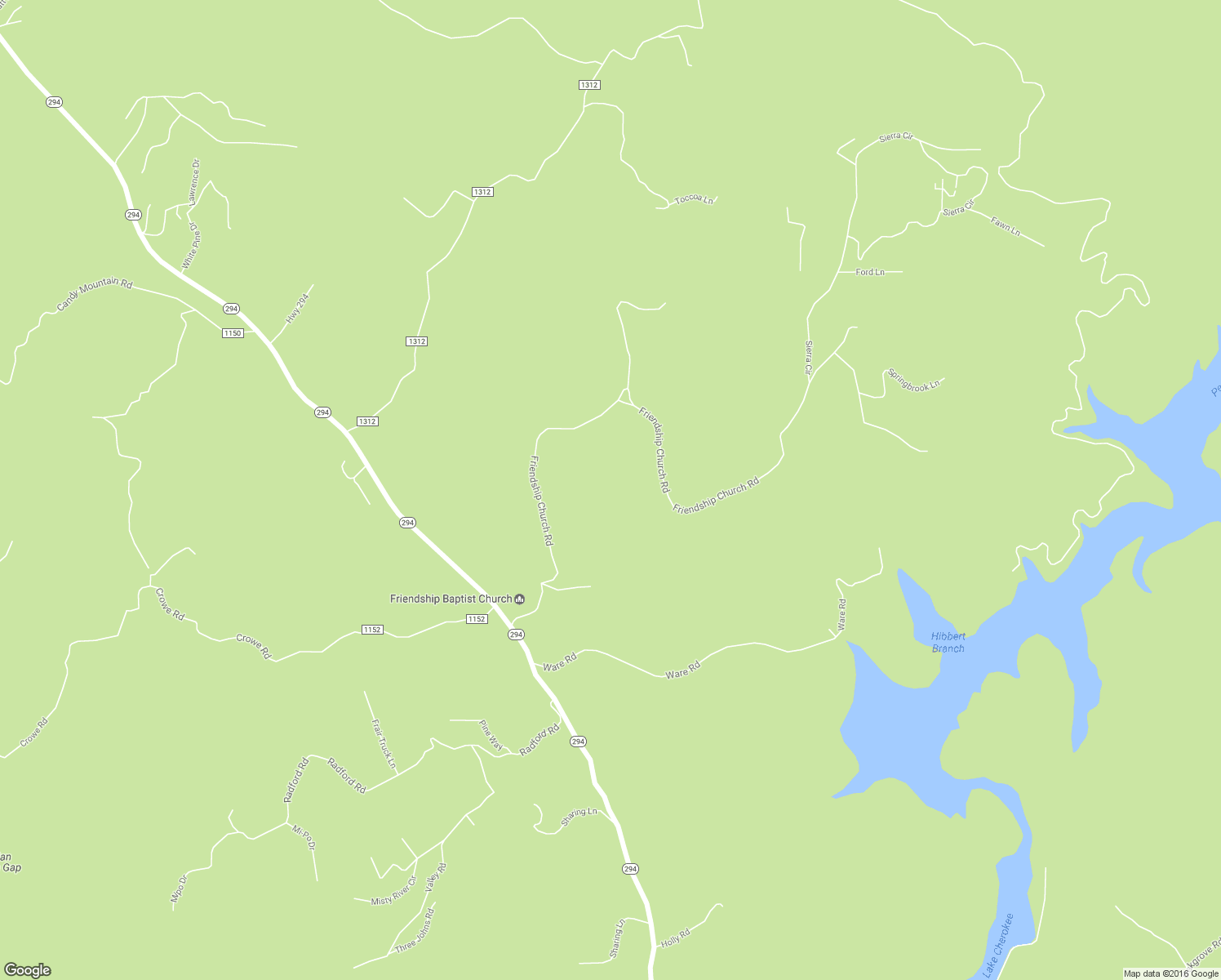 map of restaurants, bars, coffee shops, grocery stores, and more near 390 Friendship Church Road in Murphy