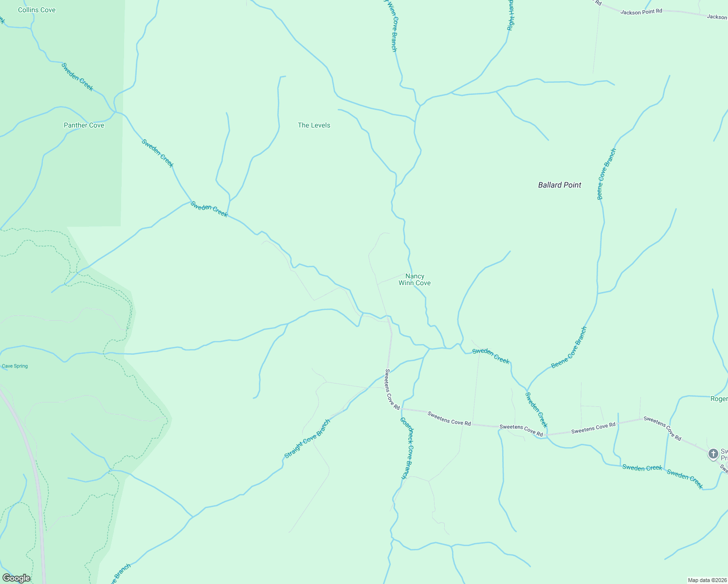 map of restaurants, bars, coffee shops, grocery stores, and more near 8230 Sweetens Cove Rd in South Pittsburg