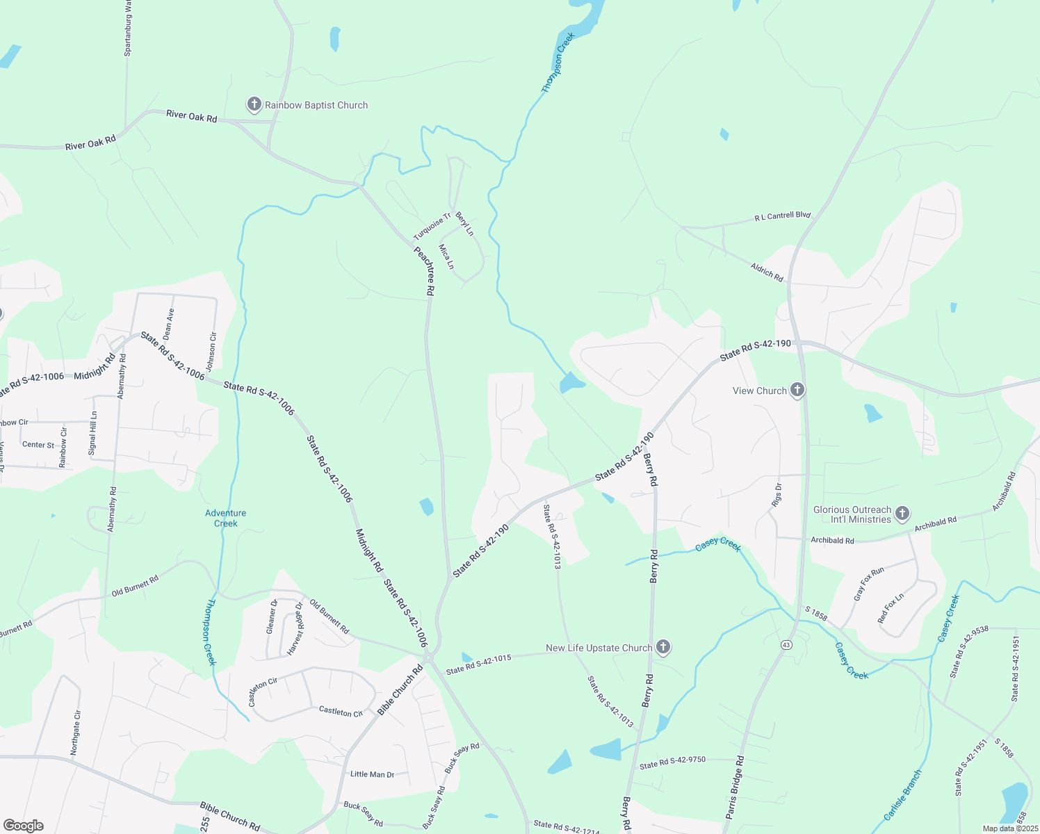 map of restaurants, bars, coffee shops, grocery stores, and more near 414 Shallowford Drive in Boiling Springs