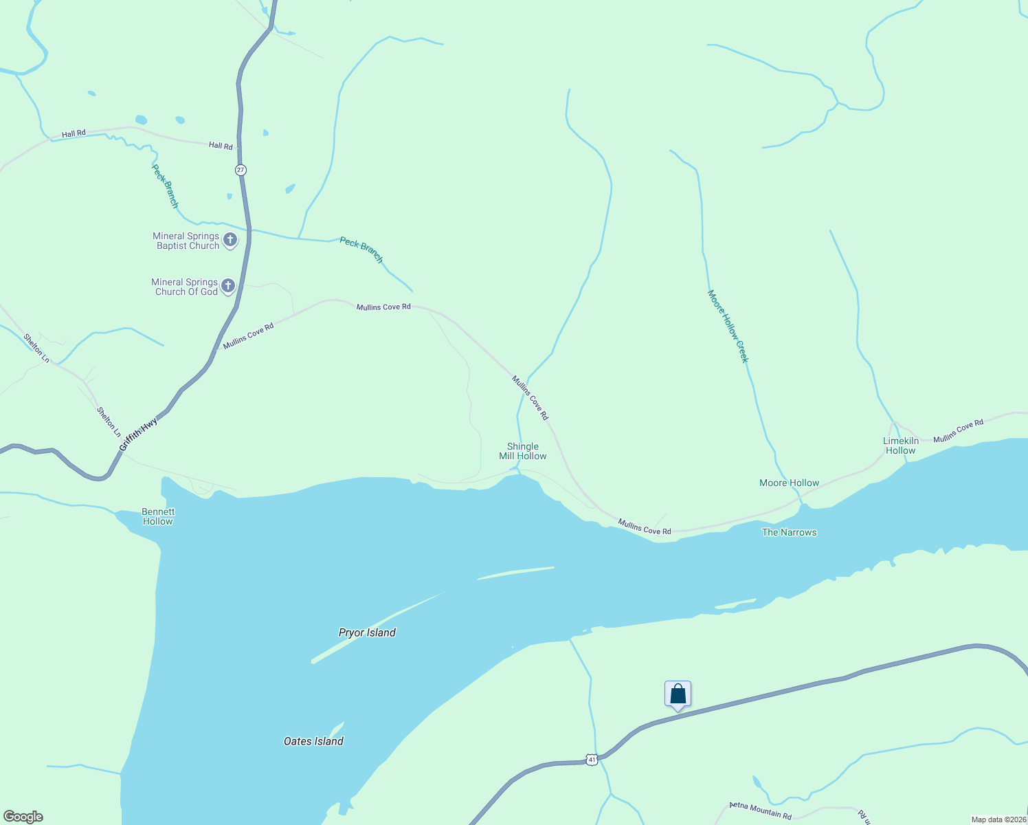 map of restaurants, bars, coffee shops, grocery stores, and more near 1384 Bennett Lake Road in Whitwell