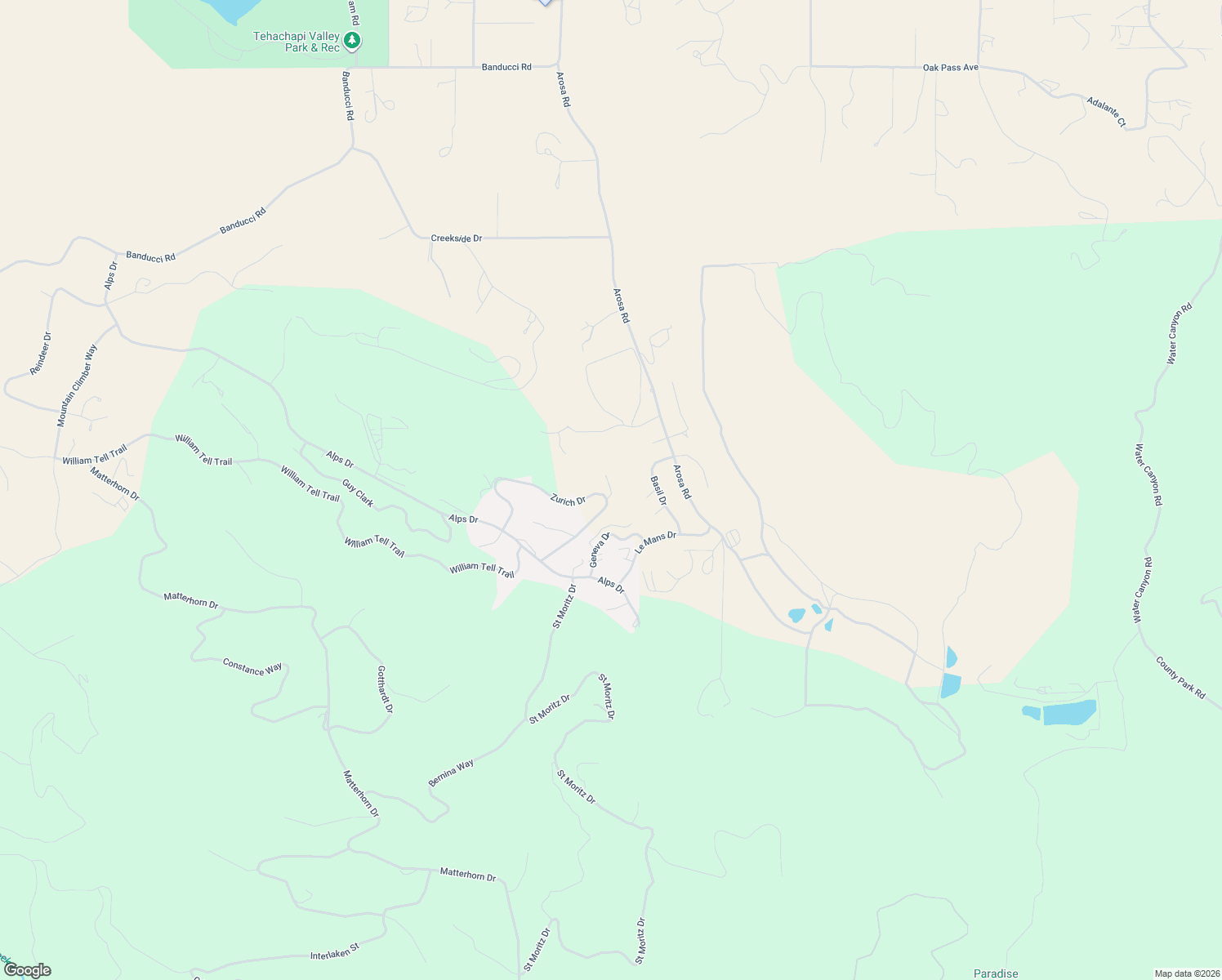 map of restaurants, bars, coffee shops, grocery stores, and more near Lusanne Court in Kern County