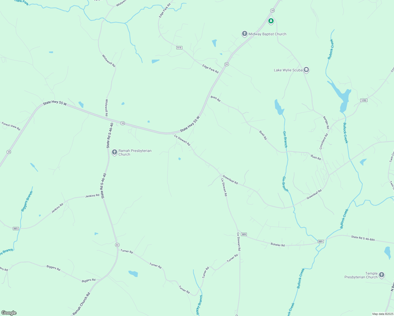 map of restaurants, bars, coffee shops, grocery stores, and more near 1369 C E Stewart Road in Clover