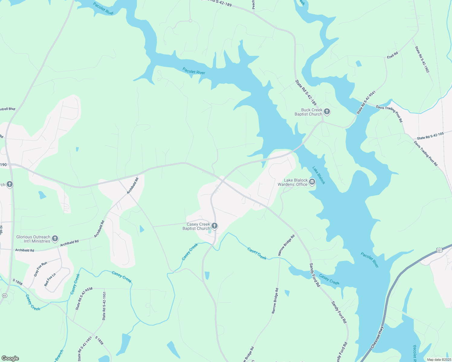 map of restaurants, bars, coffee shops, grocery stores, and more near 1771 Sandy Ford Rd in Chesnee