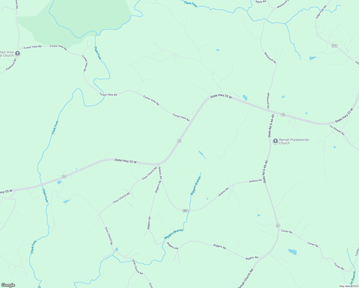 map of restaurants, bars, coffee shops, grocery stores, and more near 14250 State Highway 55 in Blacksburg