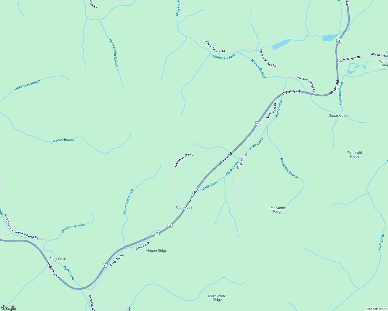 map of restaurants, bars, coffee shops, grocery stores, and more near Highlander Loop Lane in Macon County