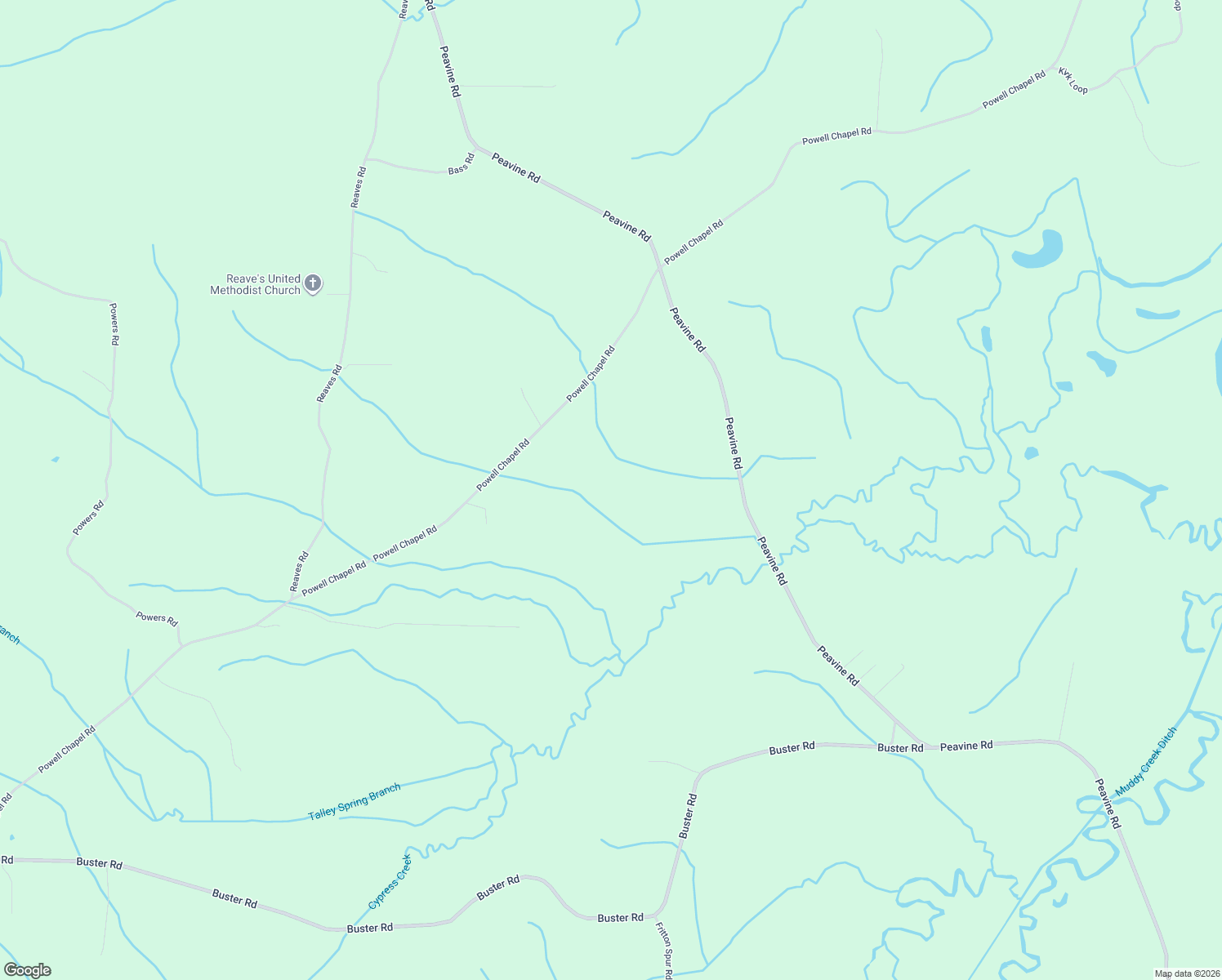 map of restaurants, bars, coffee shops, grocery stores, and more near 2920 Powell Chapel Rd in Middleton