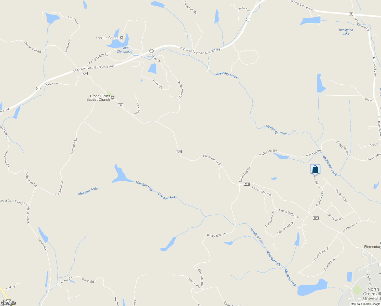map of restaurants, bars, coffee shops, grocery stores, and more near 884 Chinquapin Road in Travelers Rest