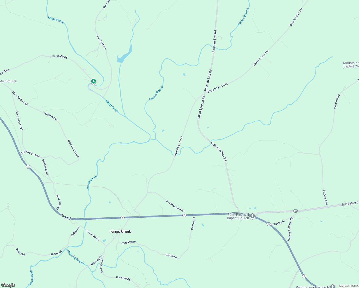 map of restaurants, bars, coffee shops, grocery stores, and more near in Kings Creek