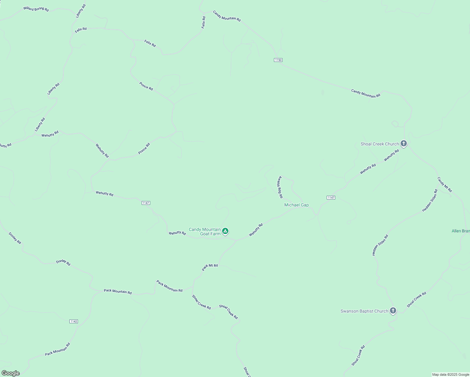 map of restaurants, bars, coffee shops, grocery stores, and more near 1225 Chimney Top Trail in Murphy