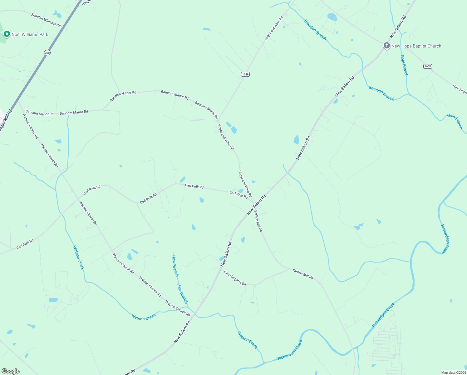map of restaurants, bars, coffee shops, grocery stores, and more near 7817 Carl Polk Road in Monroe