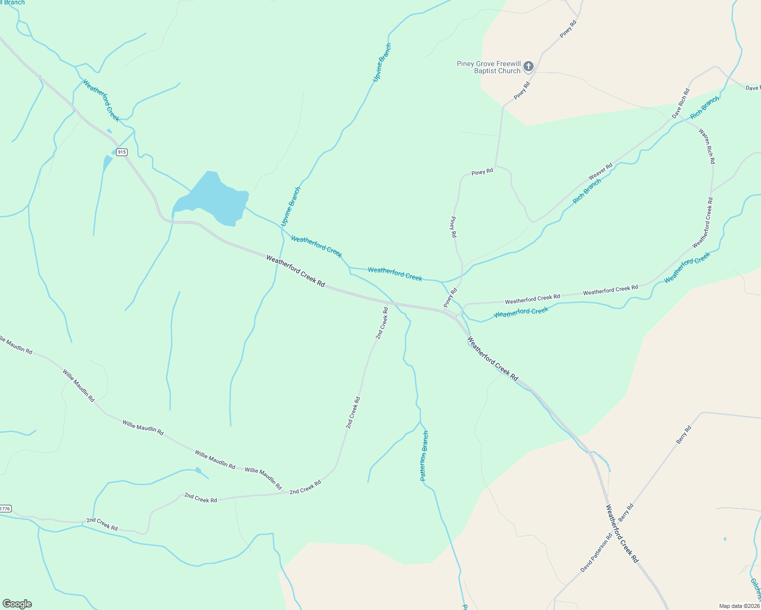 map of restaurants, bars, coffee shops, grocery stores, and more near 2298 Weatherford Creek Road in Lutts