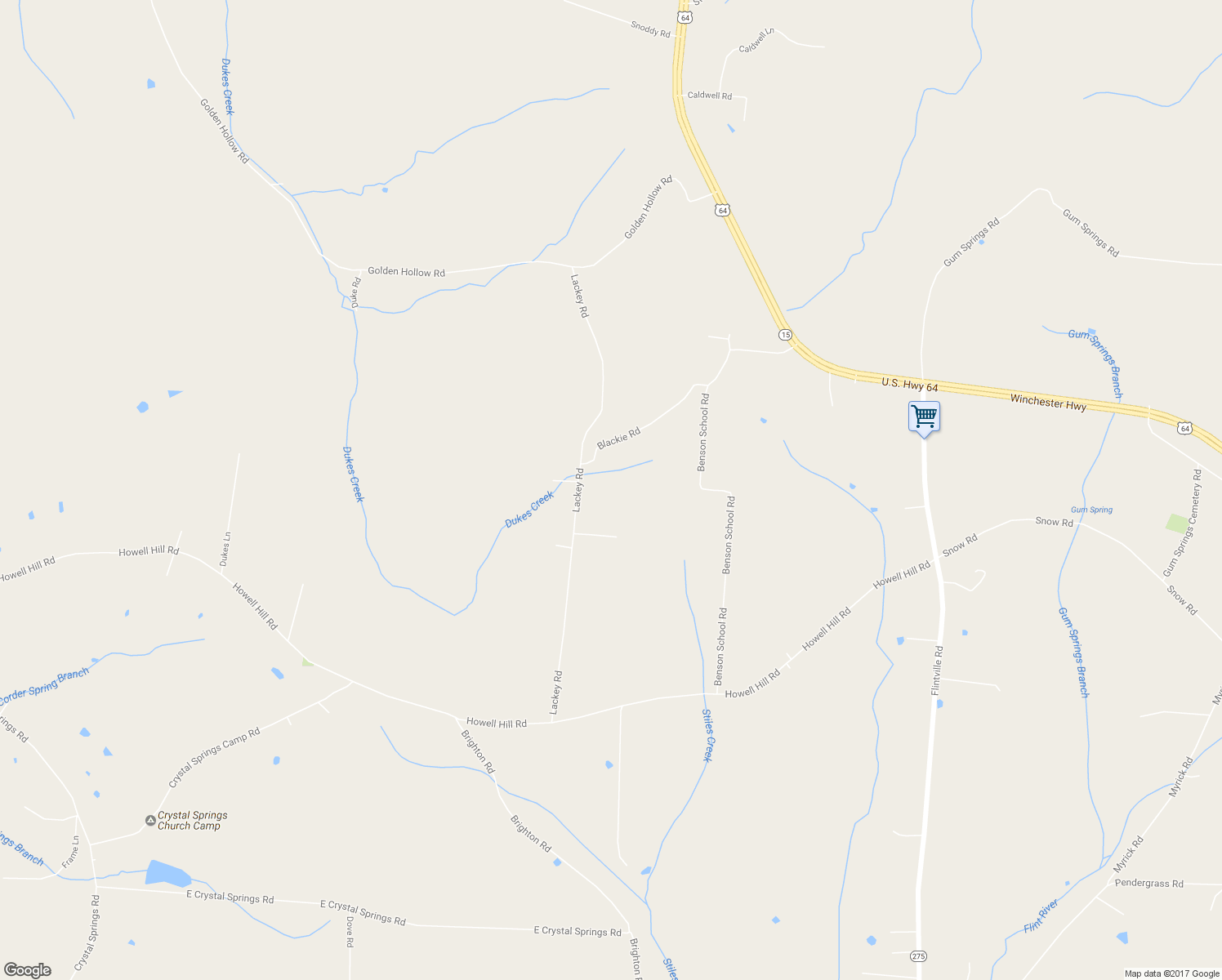 map of restaurants, bars, coffee shops, grocery stores, and more near 69 Lackey Road in Kelso