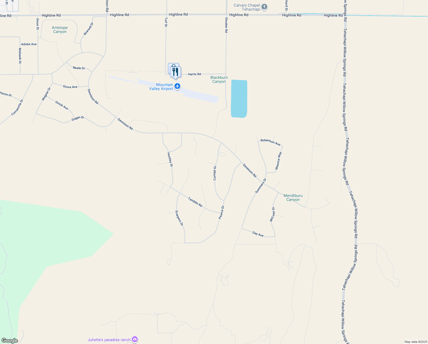 map of restaurants, bars, coffee shops, grocery stores, and more near Curinga Drive in Mountain Meadows