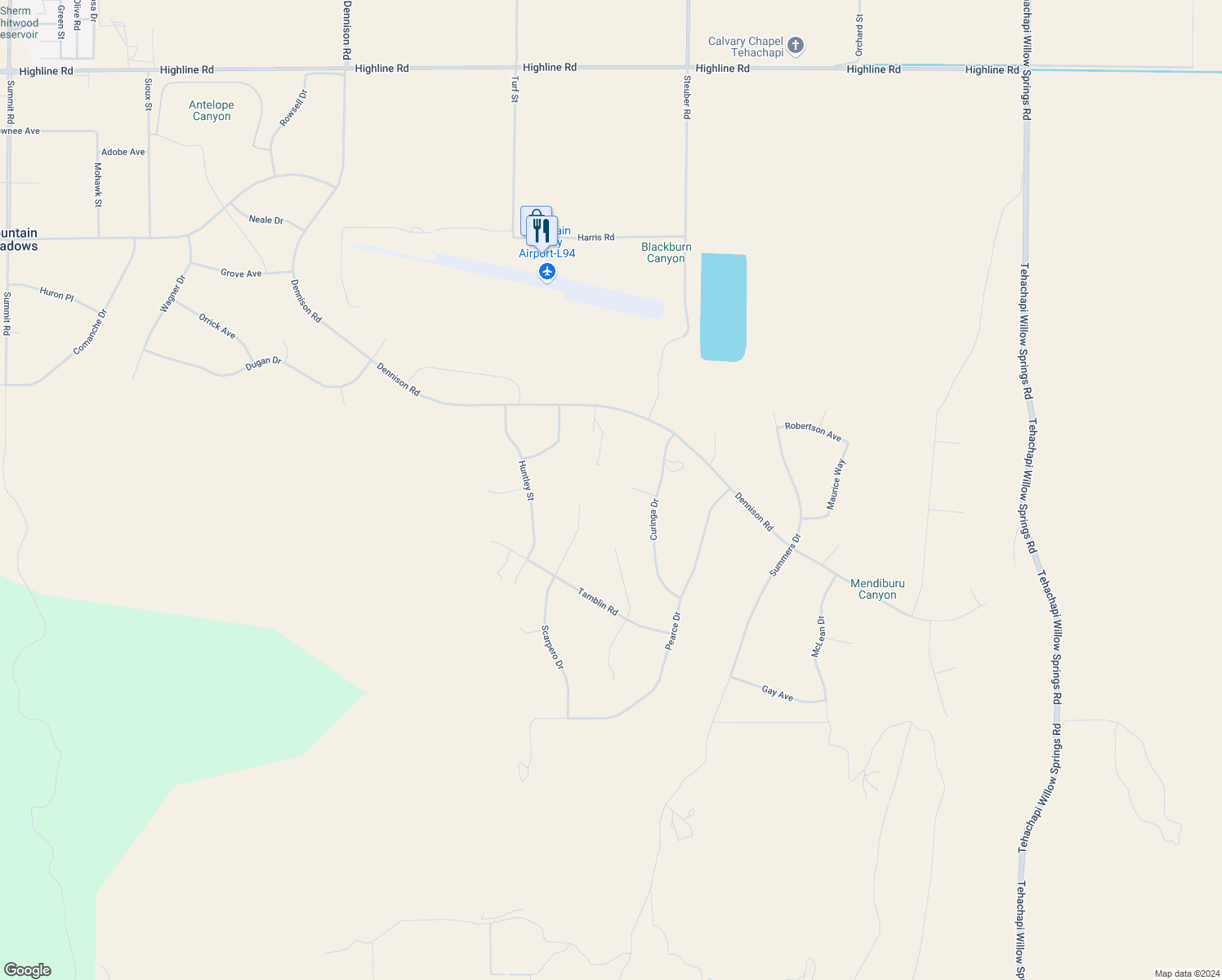 map of restaurants, bars, coffee shops, grocery stores, and more near Campbell Court in Mountain Meadows