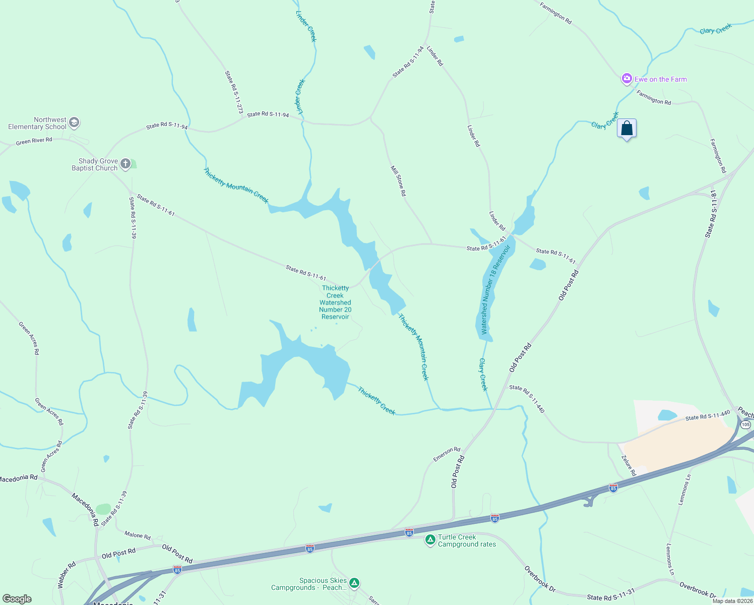 map of restaurants, bars, coffee shops, grocery stores, and more near 119 Sioux Road in Gaffney