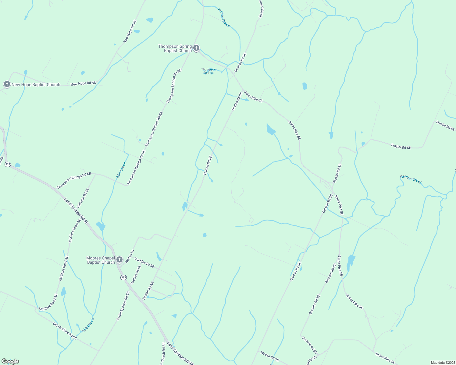 map of restaurants, bars, coffee shops, grocery stores, and more near 402 Bohannons Road Southeast in Cleveland