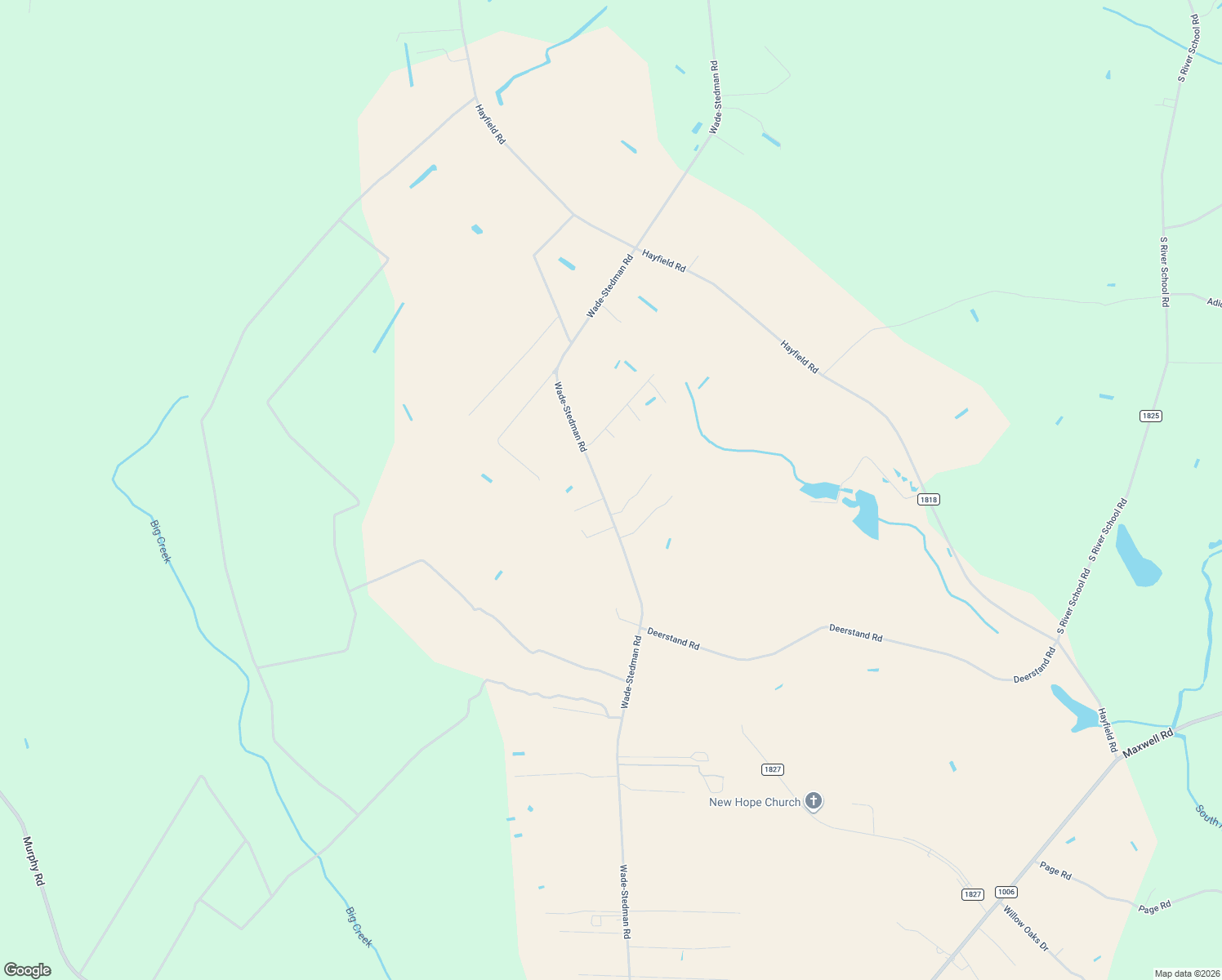 map of restaurants, bars, coffee shops, grocery stores, and more near 3518 Wade-Stedman Rd in Wade