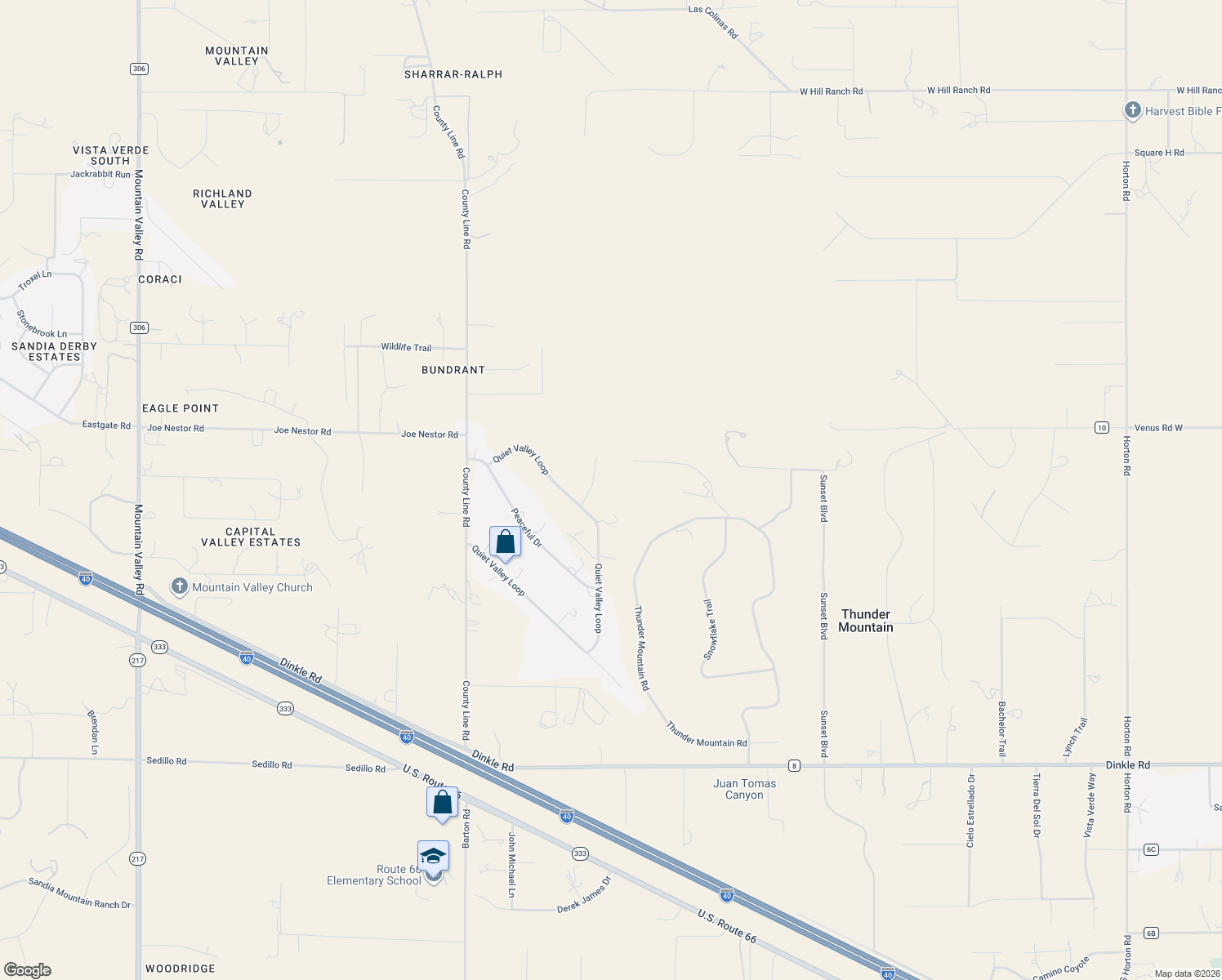 map of restaurants, bars, coffee shops, grocery stores, and more near 88 Quiet Valley Loop in Edgewood