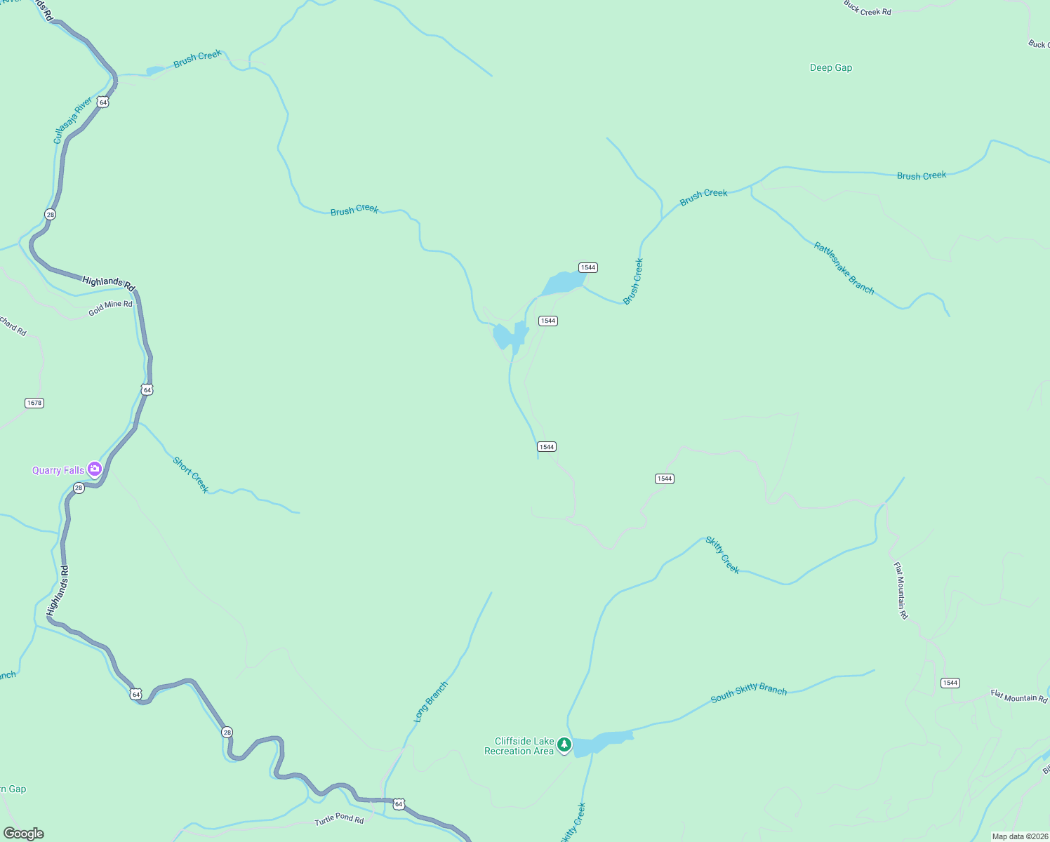 map of restaurants, bars, coffee shops, grocery stores, and more near 22 Flat Mountain Estates Road in Highlands