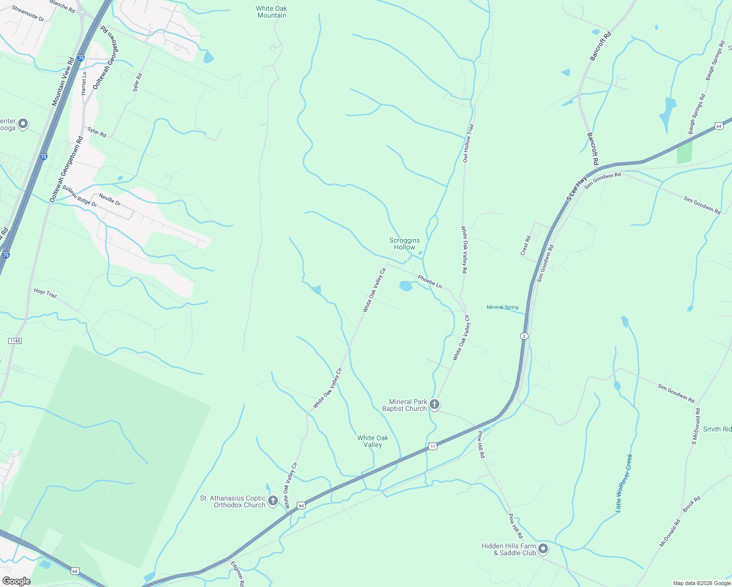 map of restaurants, bars, coffee shops, grocery stores, and more near 6703 White Oak Valley Circle in McDonald