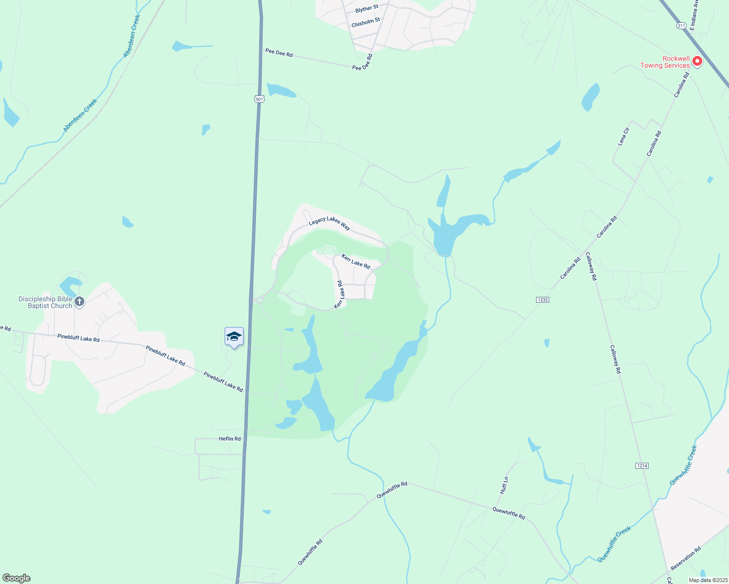 map of restaurants, bars, coffee shops, grocery stores, and more near 753 Legacy Lakes Way in Aberdeen