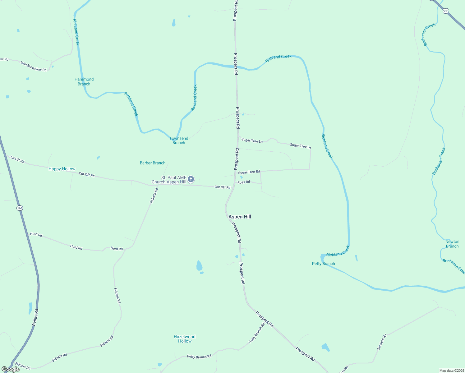 map of restaurants, bars, coffee shops, grocery stores, and more near 3154 Prospect Road in Pulaski