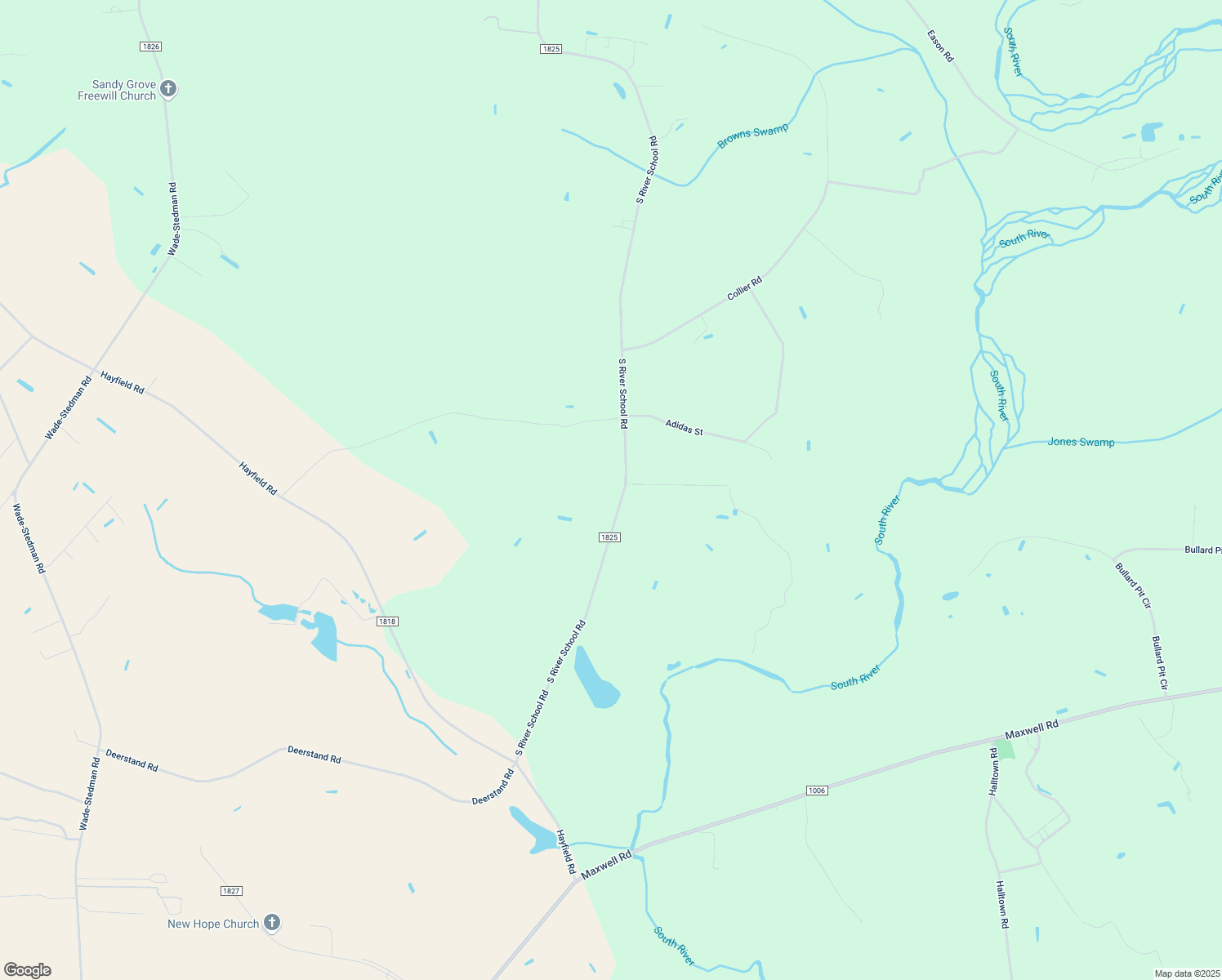 map of restaurants, bars, coffee shops, grocery stores, and more near 3361 S River School Rd in Wade