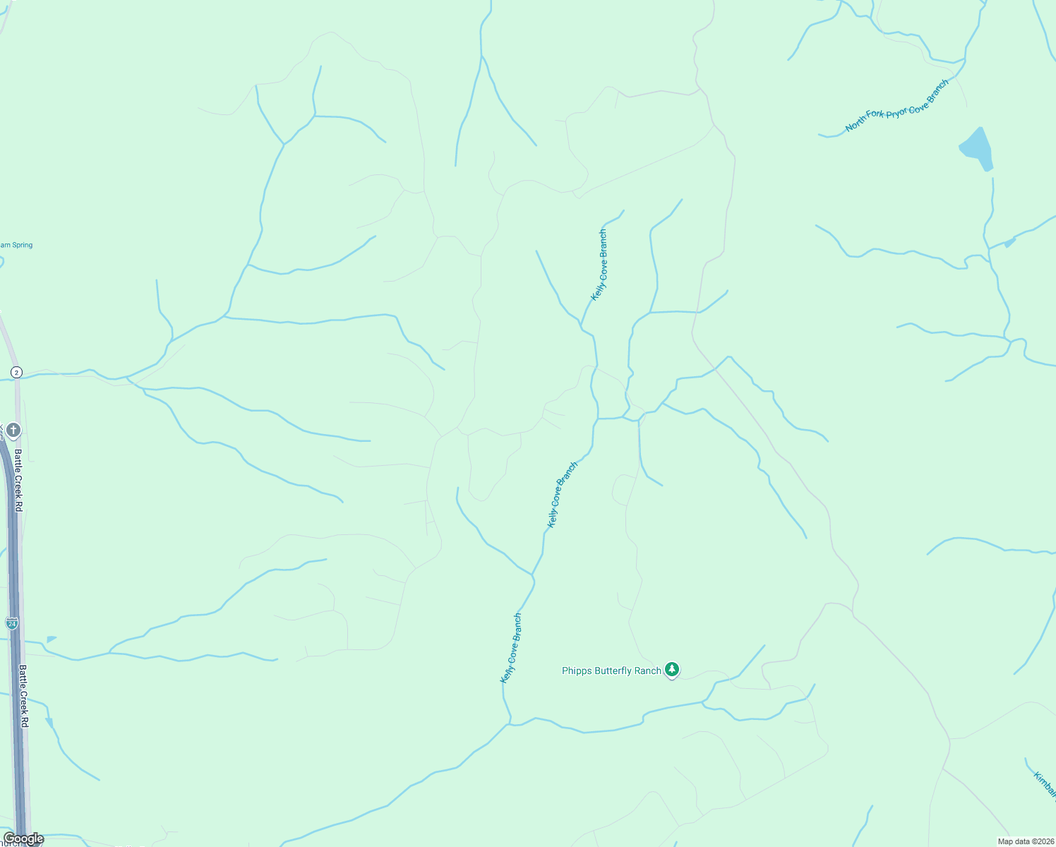 map of restaurants, bars, coffee shops, grocery stores, and more near 6225 Raulston Falls Drive in South Pittsburg