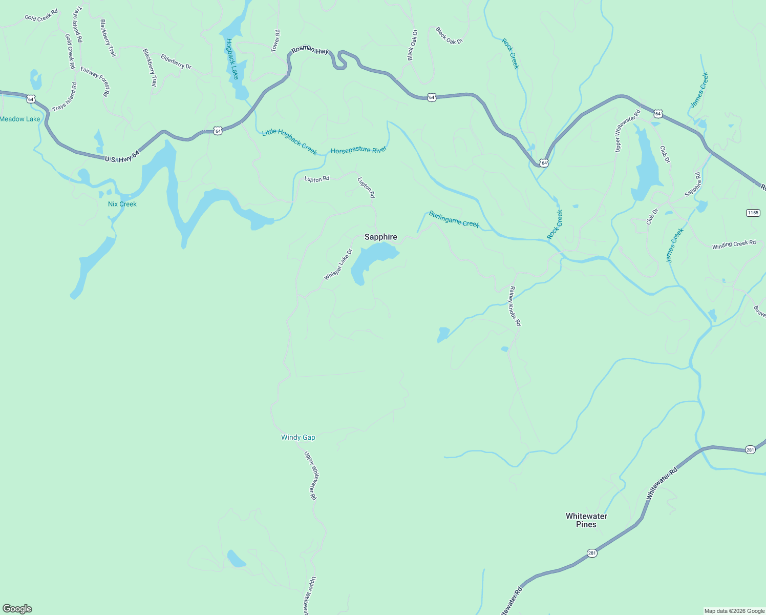 map of restaurants, bars, coffee shops, grocery stores, and more near 60 Pine Cone Court in Sapphire
