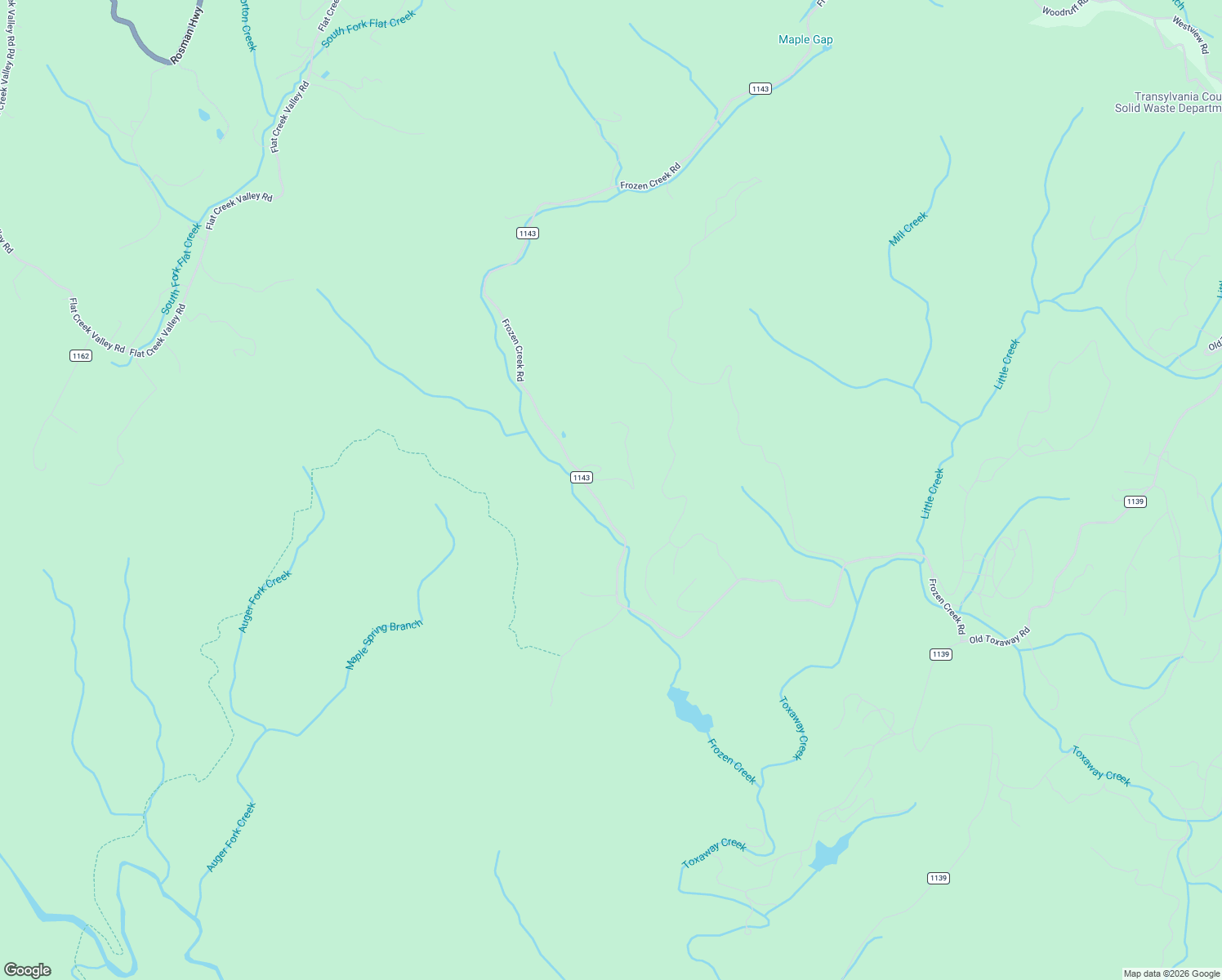 map of restaurants, bars, coffee shops, grocery stores, and more near 458 Frozen Creek Road in Brevard