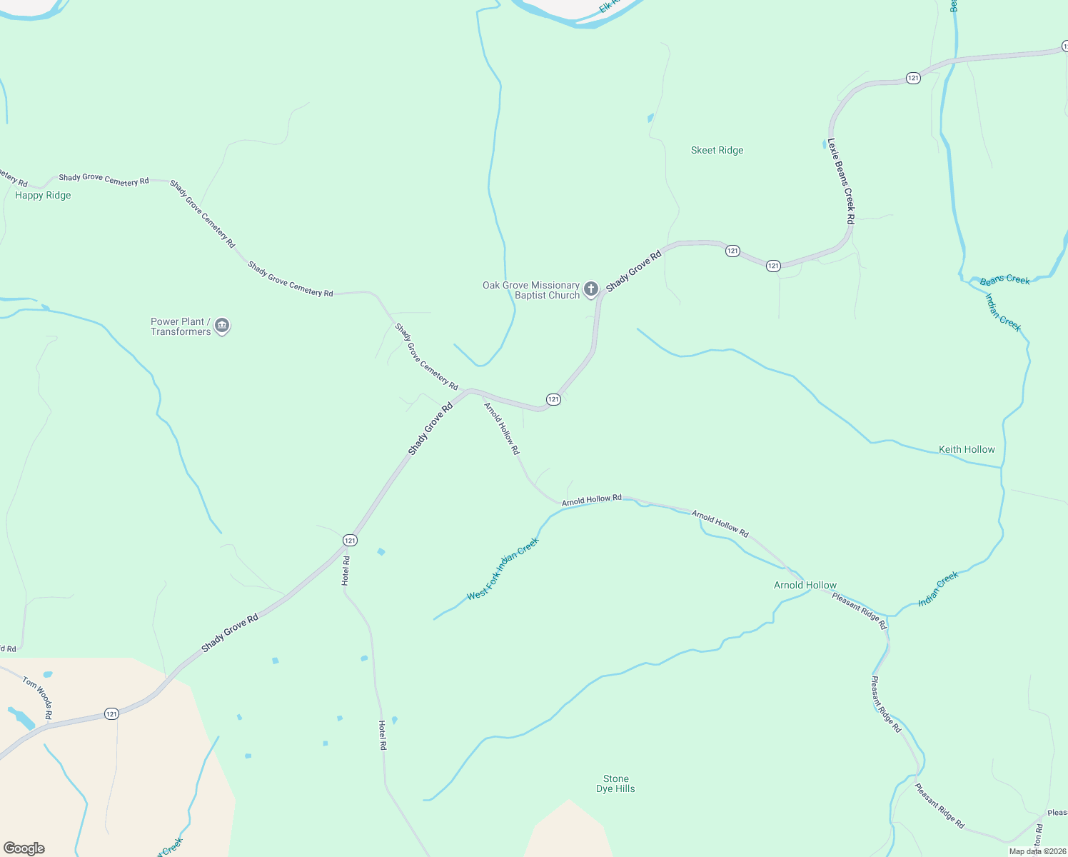 map of restaurants, bars, coffee shops, grocery stores, and more near 335 Shady Grove Road in Flintville