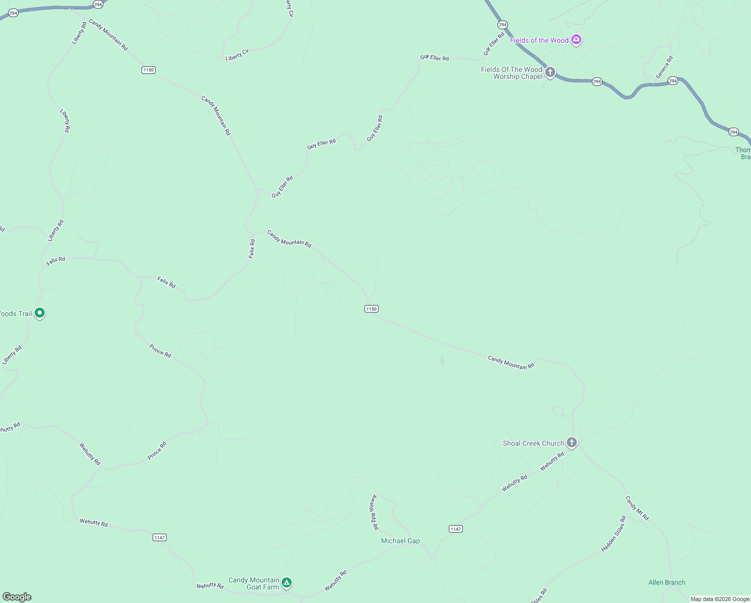 map of restaurants, bars, coffee shops, grocery stores, and more near 30 Timberline Road in Murphy