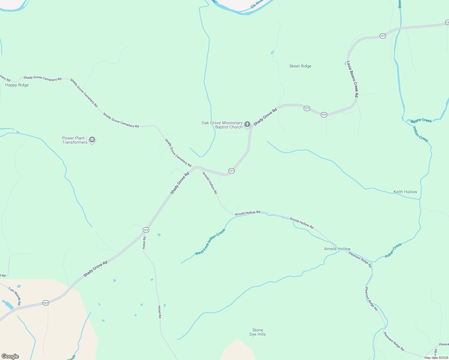 map of restaurants, bars, coffee shops, grocery stores, and more near 335 Shady Grove Road in Flintville