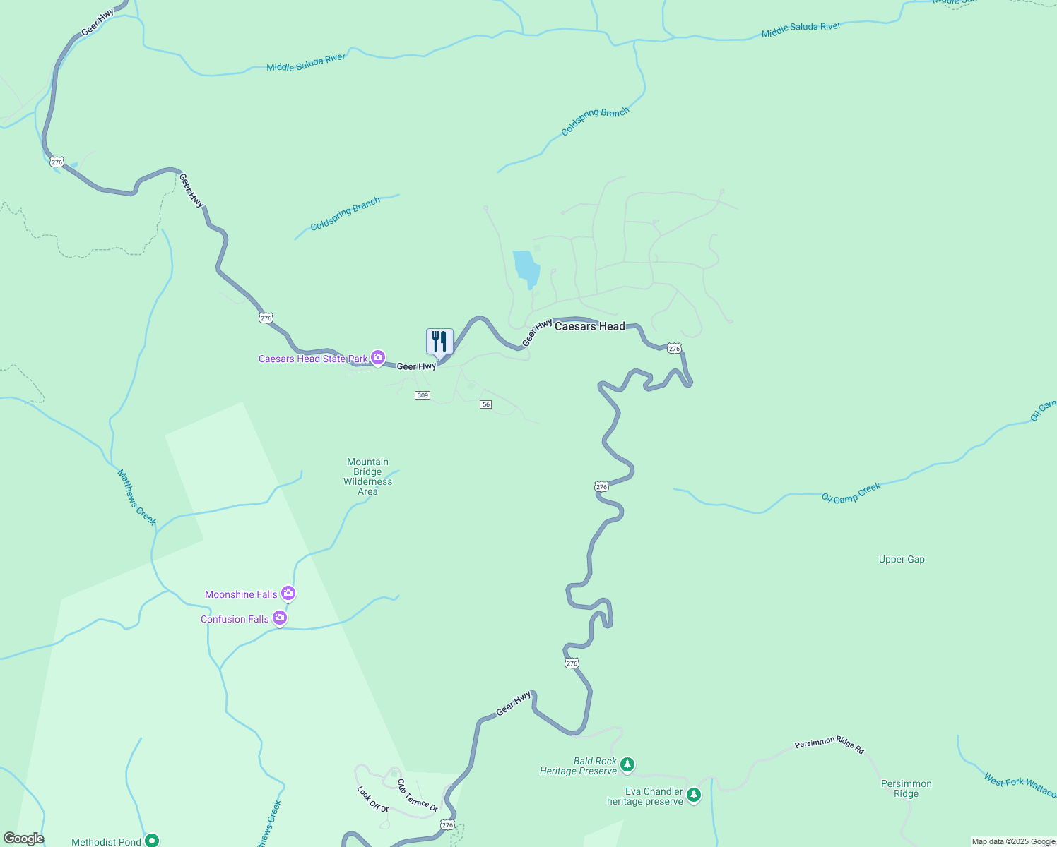 map of restaurants, bars, coffee shops, grocery stores, and more near 128 Sunrise Drive in Cleveland