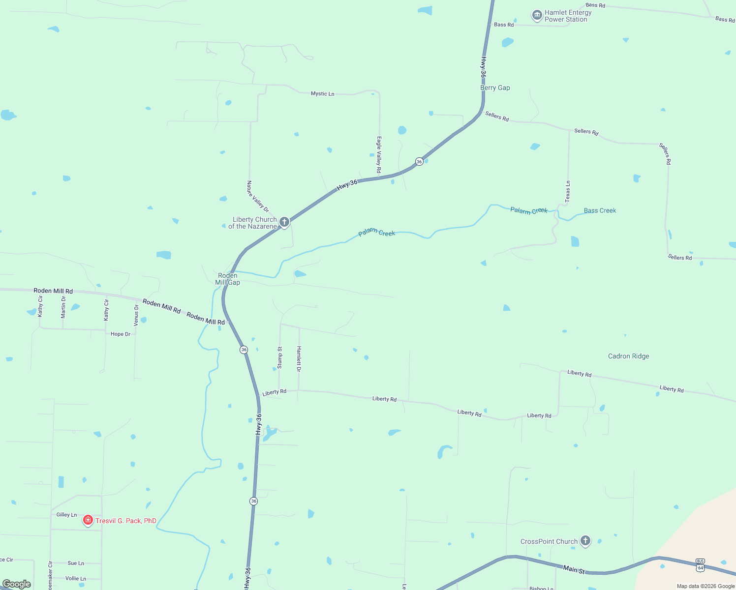 map of restaurants, bars, coffee shops, grocery stores, and more near 92 Hickory Ridge Road in Vilonia