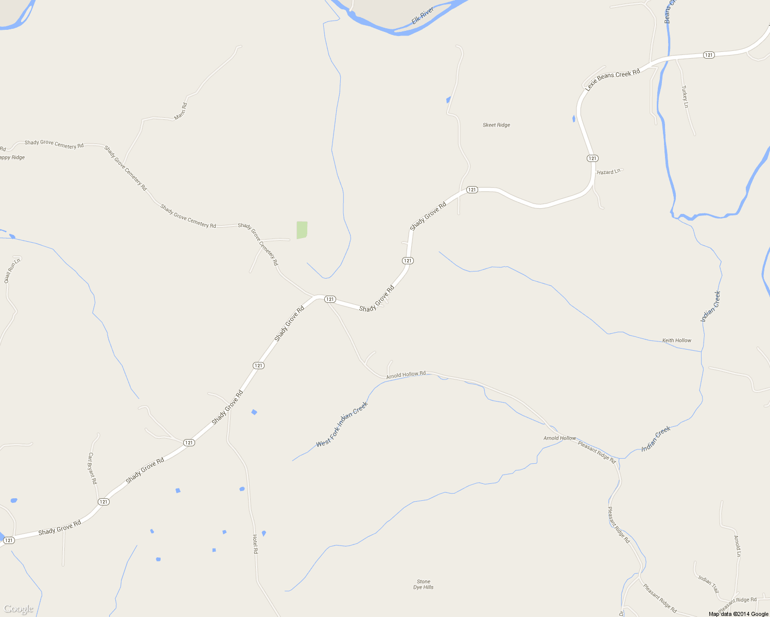 map of restaurants, bars, coffee shops, grocery stores, and more near 347 Shady Grove Road in Flintville