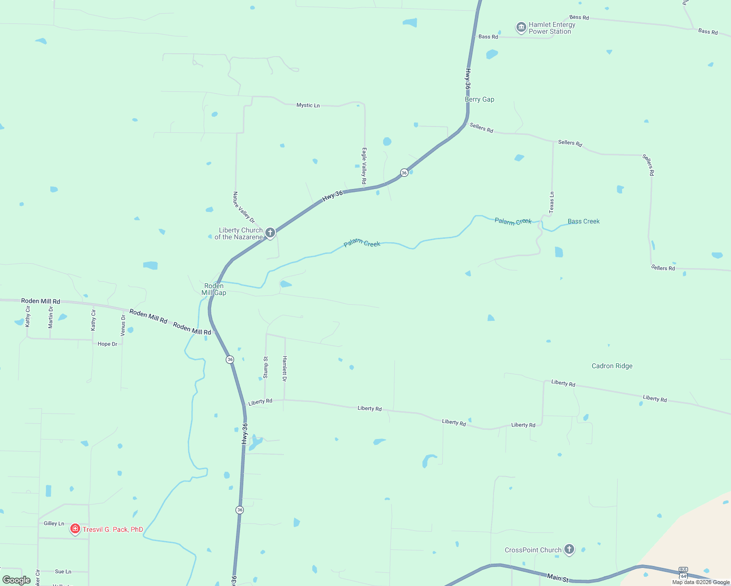map of restaurants, bars, coffee shops, grocery stores, and more near 92 Hickory Ridge in Vilonia